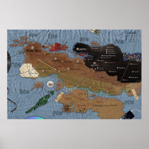 Póster Mapa do metal (primeira edição)