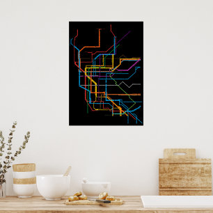 Poster Mapa do metrô da cidade