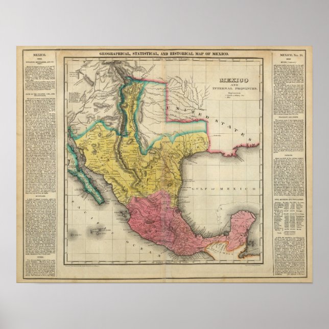 Póster Mapa Do México (Frente)