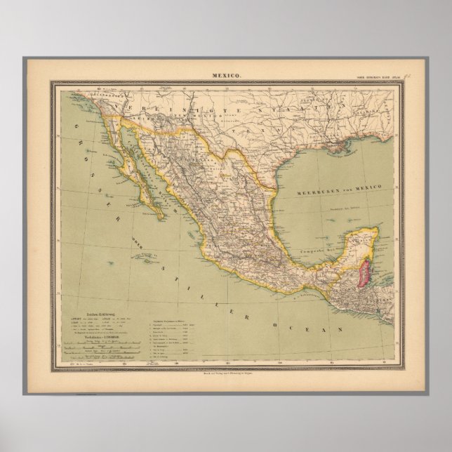 Poster Mapa do México (Frente)