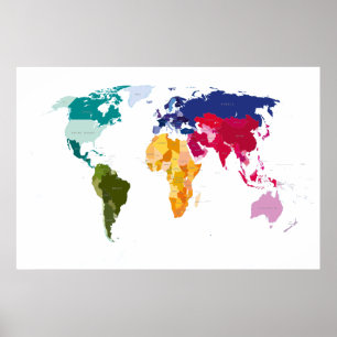 Póster Mapa do mundo