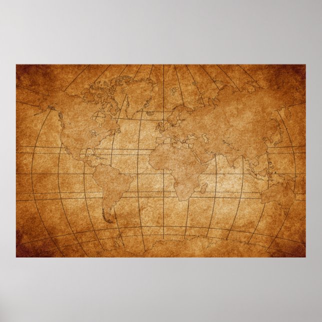 Poster mapa do mundo (Frente)