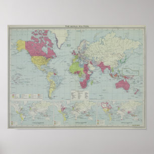 Póster Mapa do mundo 2