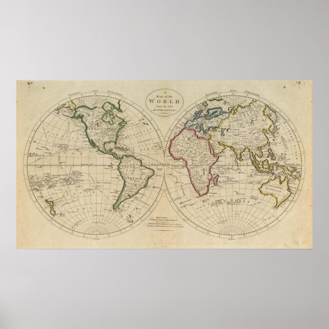 Póster Mapa do Mundo 4 (Frente)