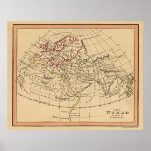 Poster Mapa do mundo clássico
