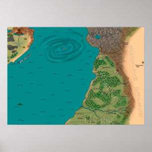 Póster Mapa do Mundo da Sétima Noite