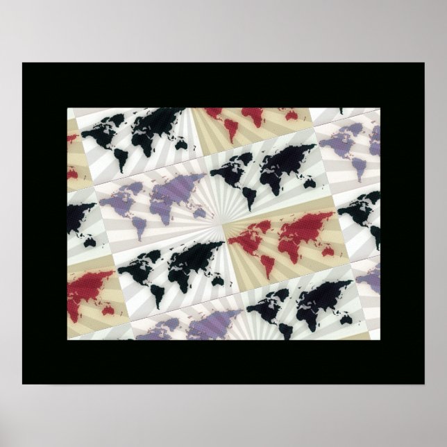 Poster mapa do mundo das artes visuais (Frente)