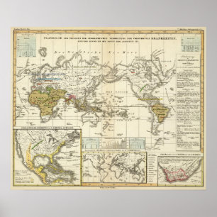 Poster Mapa do mundo das doenças