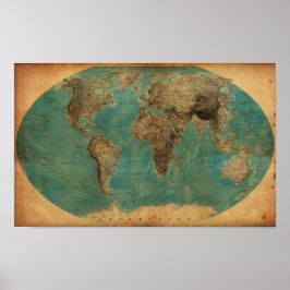 Poster Mapa do Mundo de 1938