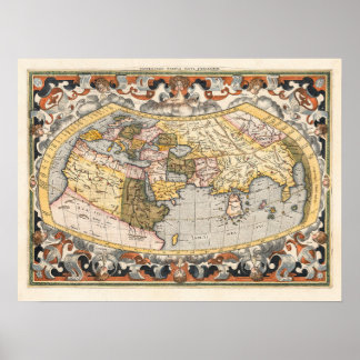 Poster Mapa do Mundo de Gerard Mercator