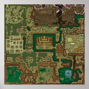 Poster Mapa do Mundo Escuro LttP