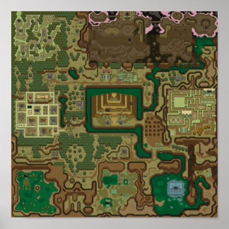 Poster Mapa do Mundo Escuro LttP