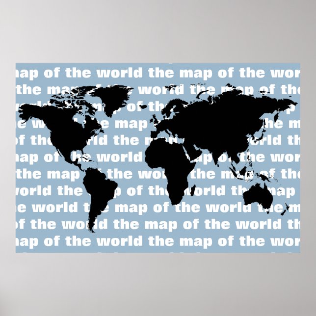 Poster mapa do mundo negro (Frente)