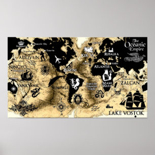 Poster Mapa do mundo sagrado da série da respiração