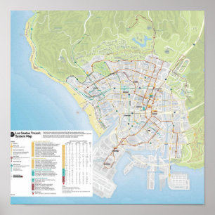 Poster Mapa do ônibus Los Santos