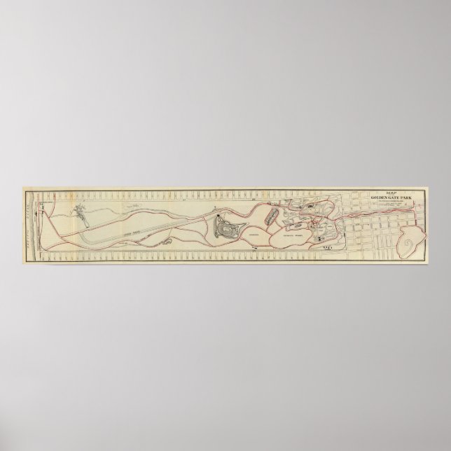 Póster Mapa do Parque das Portas do Ouro (Frente)