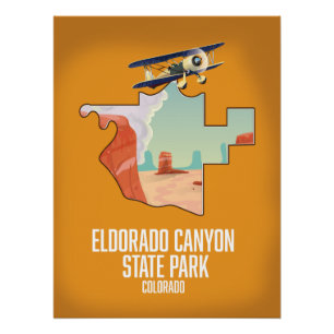 Póster Mapa do Parque Estadual do Eldorado Canyon