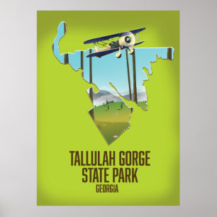 Poster Mapa do Parque Estadual do Gorge Tallulah