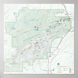 Poster Mapa do Parque Nacional Denali