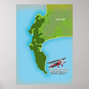 Poster Mapa do Parque Nacional do Parque Nacional da Mont