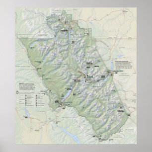 Poster Mapa do Parque Nacional Glacier 2026