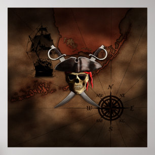 Poster Mapa do pirata