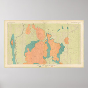 Póster Mapa do platô de Uinkaret