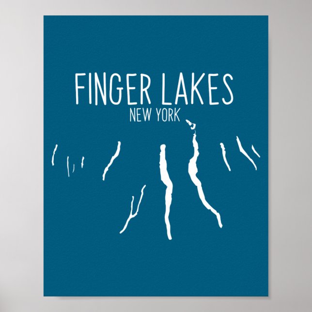 Poster Mapa do Projeto New York Finger Lakes (Frente)