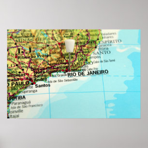 Poster Mapa do Rio de Janeiro