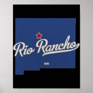 Poster Mapa do Rio Rancho Novo México Nm