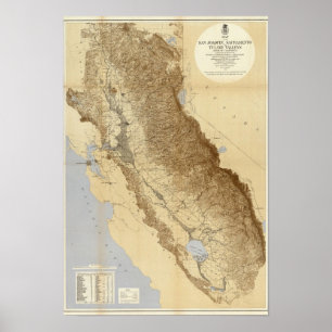 Póster Mapa do San Joaquin