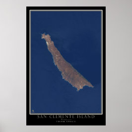 Poster Mapa do Satélite da Califórnia em San Clemente