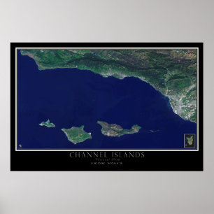 Poster Mapa do Satélite do Parque Nacional das Ilhas do C