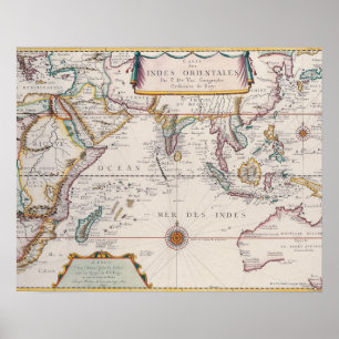 Poster Mapa do Sudeste Asiático