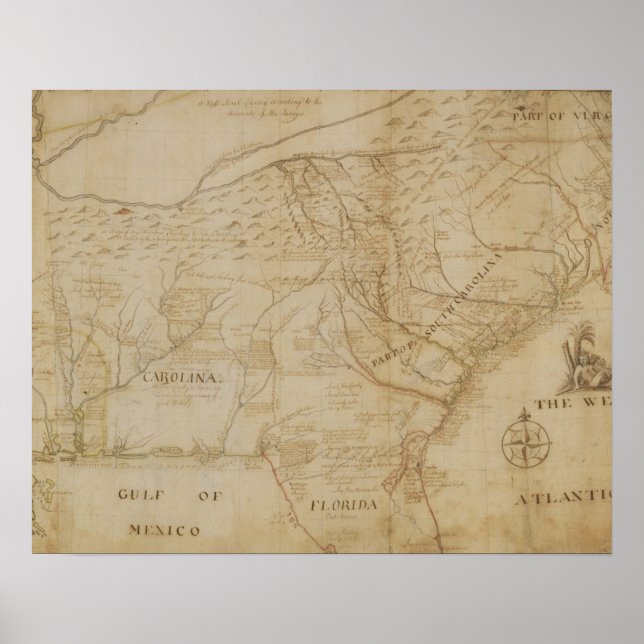 Poster Mapa do Sudeste da América do Norte, 172 (Frente)