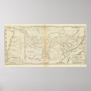 Poster Mapa do Tennessee
