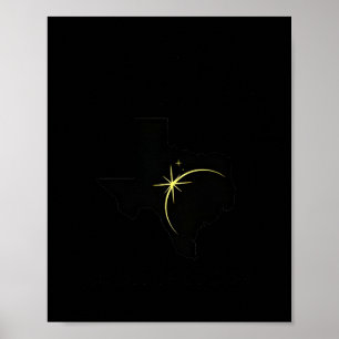 Poster Mapa Do Texas Path Of Totality 04.08.2024 Total So
