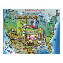 Mapa do Texas USA