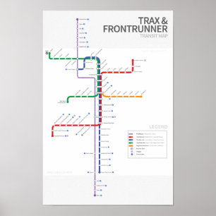 Poster Mapa do trânsito do trilho de Utá