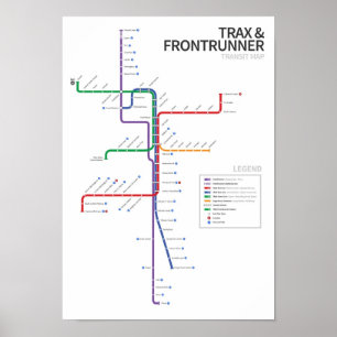 Poster Mapa do trânsito do trilho de Utá