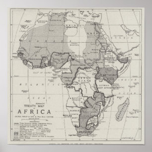Poster Mapa do Tratado de África