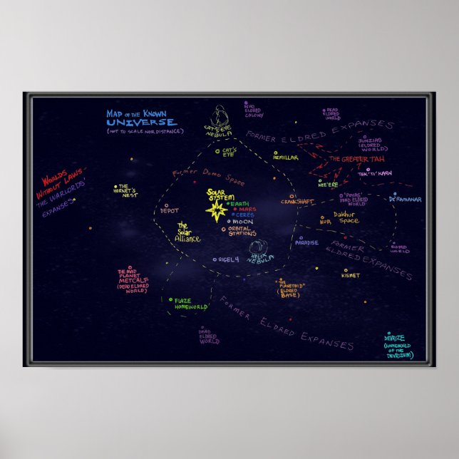 Póster Mapa do Universo do Alibi Jones (Frente)