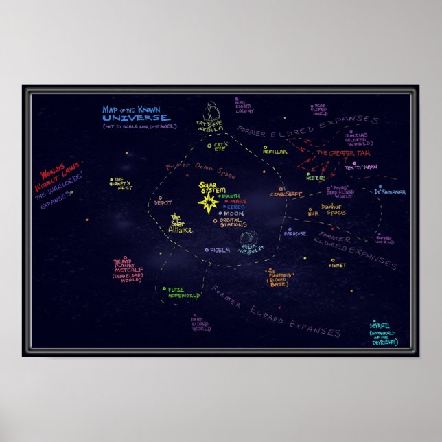 Póster Mapa do Universo do Alibi Jones (Frente)