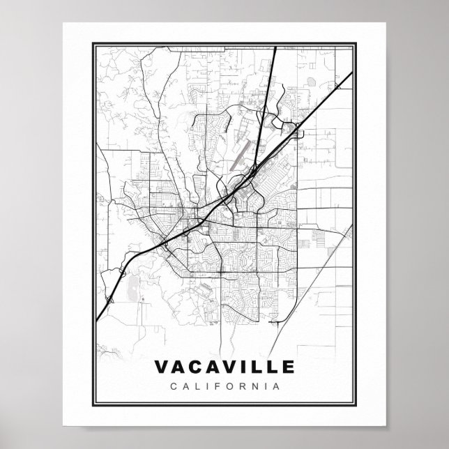 Poster Mapa do Vacaville (Frente)