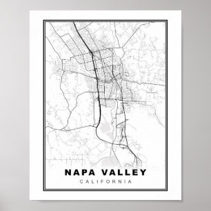 Poster Mapa do Vale de Napa