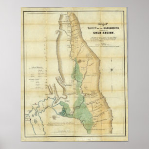 Poster Mapa do Vale do Sacramento