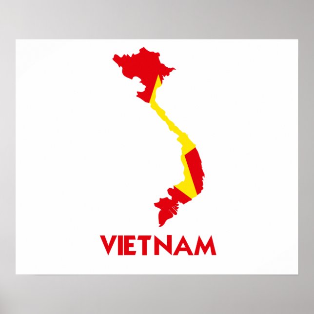 PÓSTER MAPA DO VIETNAME (Frente)
