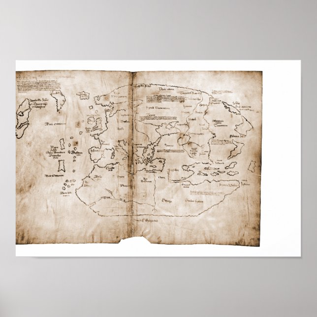Póster Mapa do Vinland (Frente)