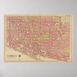 Poster Mapa do Vintage Brooklyn | George Washington Broml