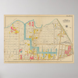 Poster Mapa do Vintage Brooklyn | George Washington Broml
